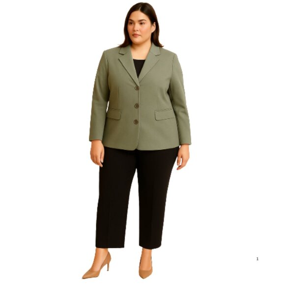 Danny & Nicole New York Jackets & Blazers - Danny & Nicole New York Blazer – Sage Gray / Greenish Gray – Size 16P – NWT